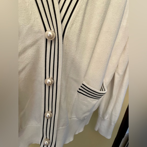 Sandro Cashmere Cardigan with Pearl Button - Picture 4 of 5